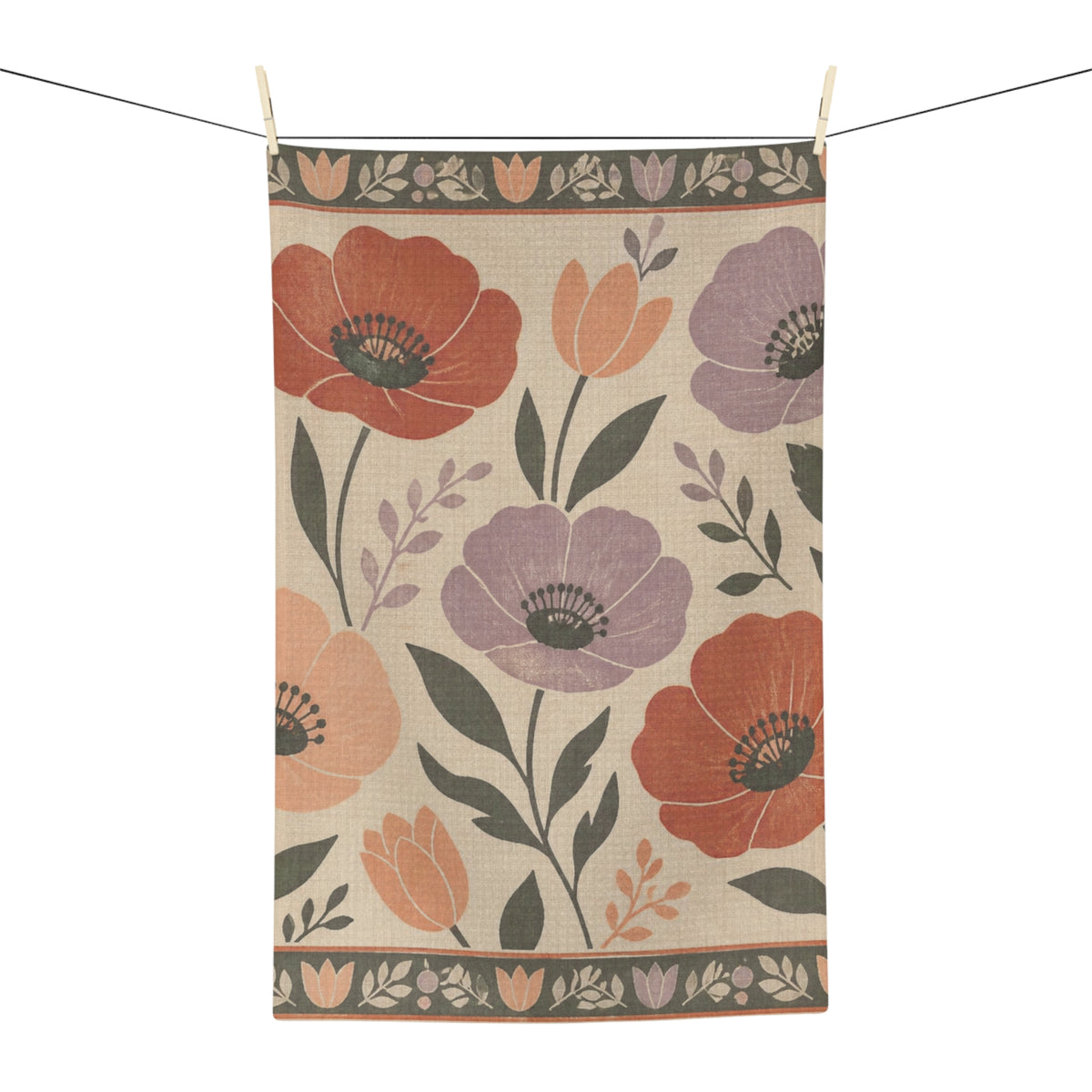 Flower Microfiber Tea Towel