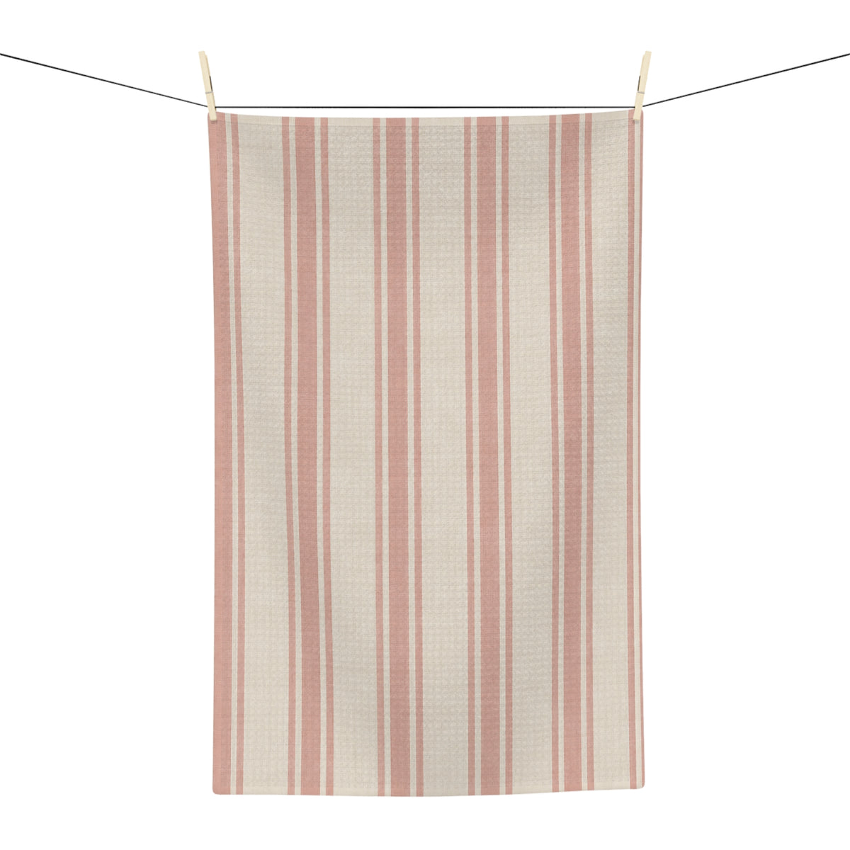 Dusty Pink Stripe Microfiber Tea Towel