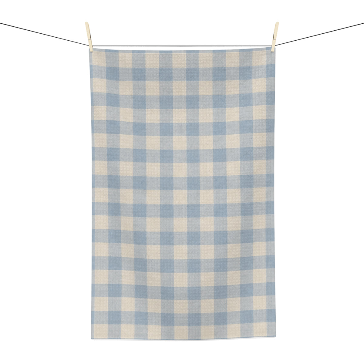 Blue Gingham Microfiber Tea Towel
