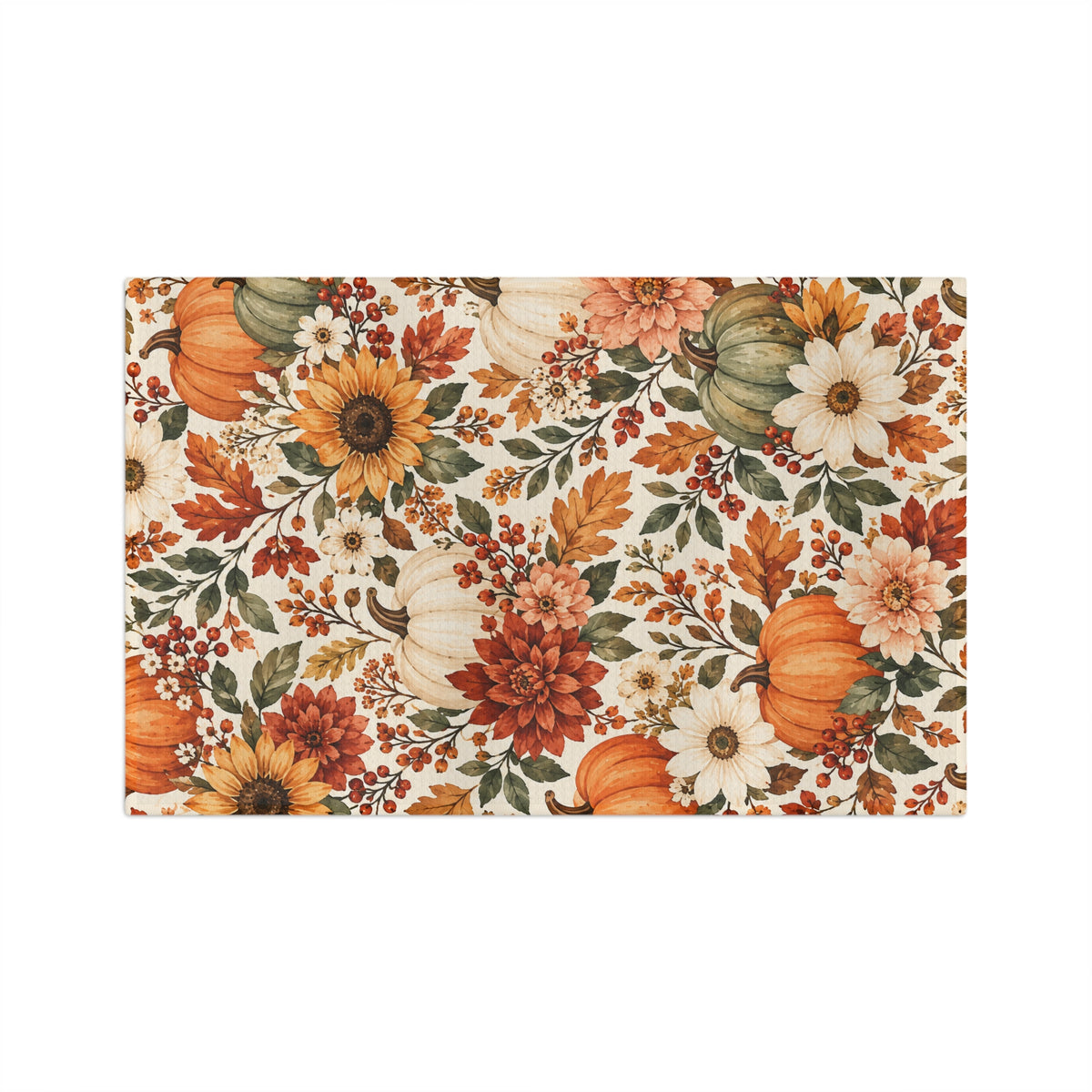 Autumn Blooms Microfiber Tea Towel