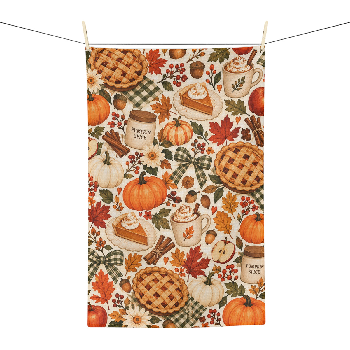 Pumpkin Pie Season Microfiber Tea Towel