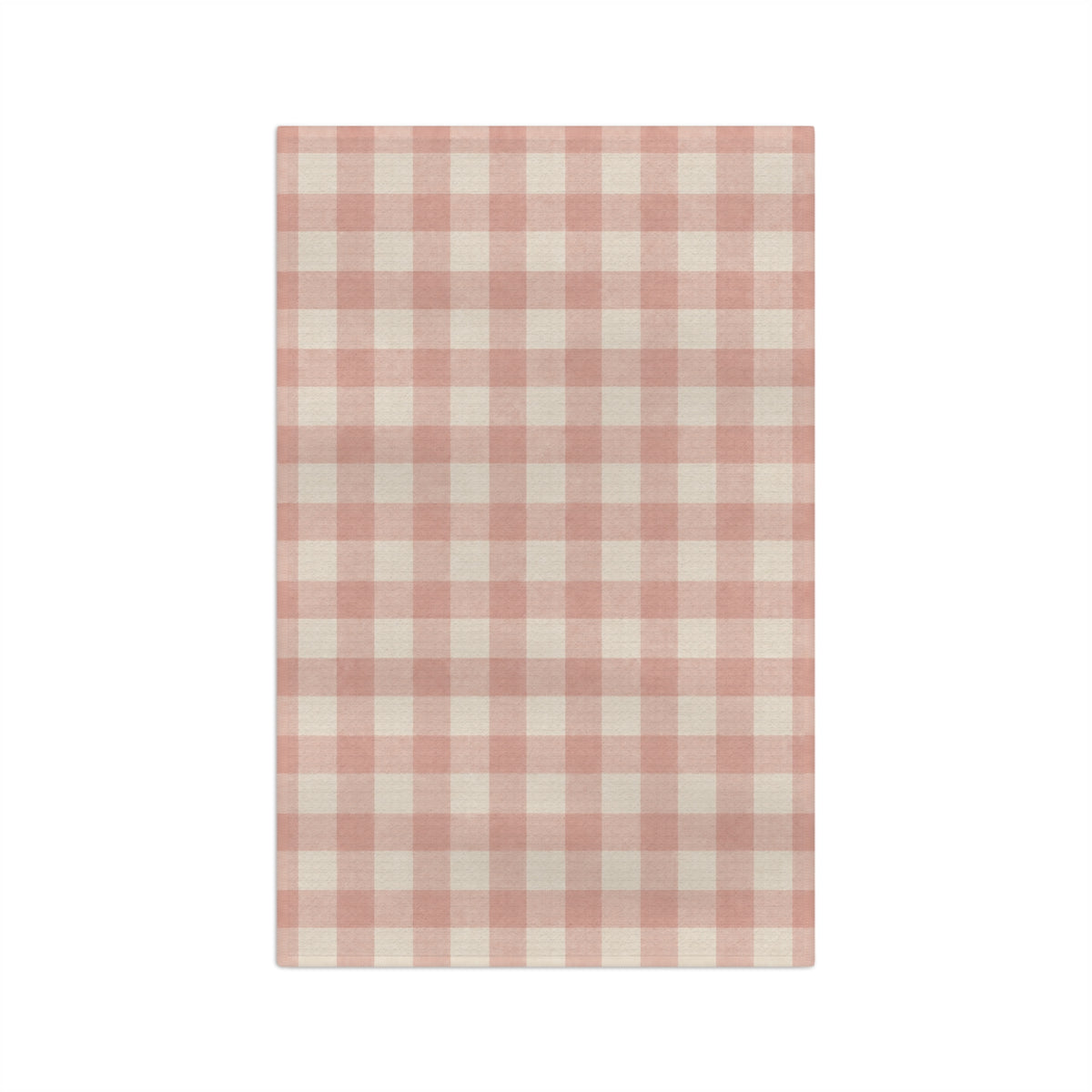 Dusty Pink Gingham Microfiber Tea Towel