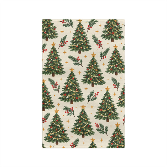 Christmas Tree Farm Microfiber Tea Towel