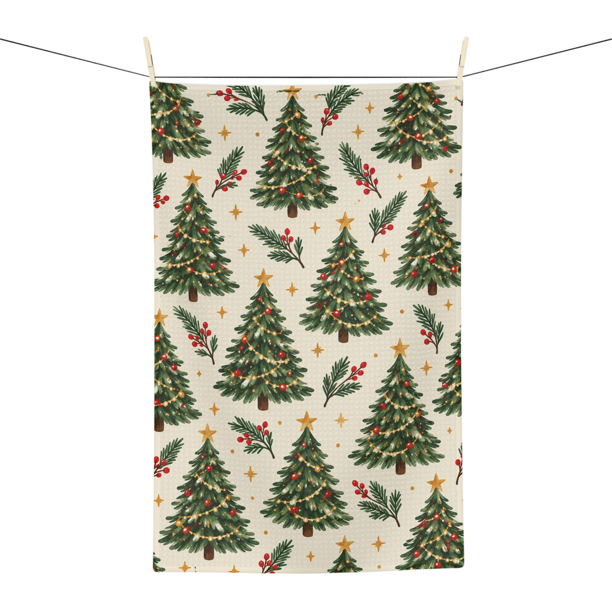 Christmas Tree Farm Microfiber Tea Towel