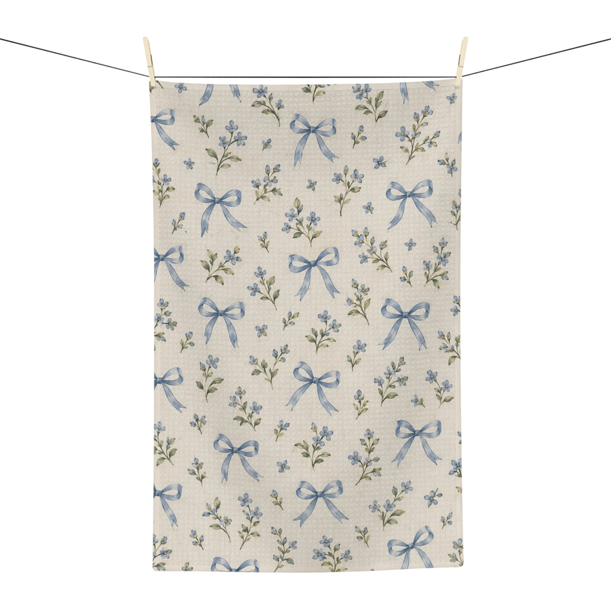 Bluebell Bows Microfiber Hand Towel