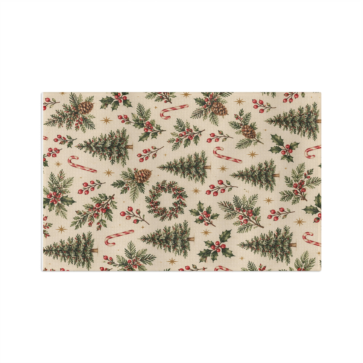Holly Holiday Microfiber Tea Towel