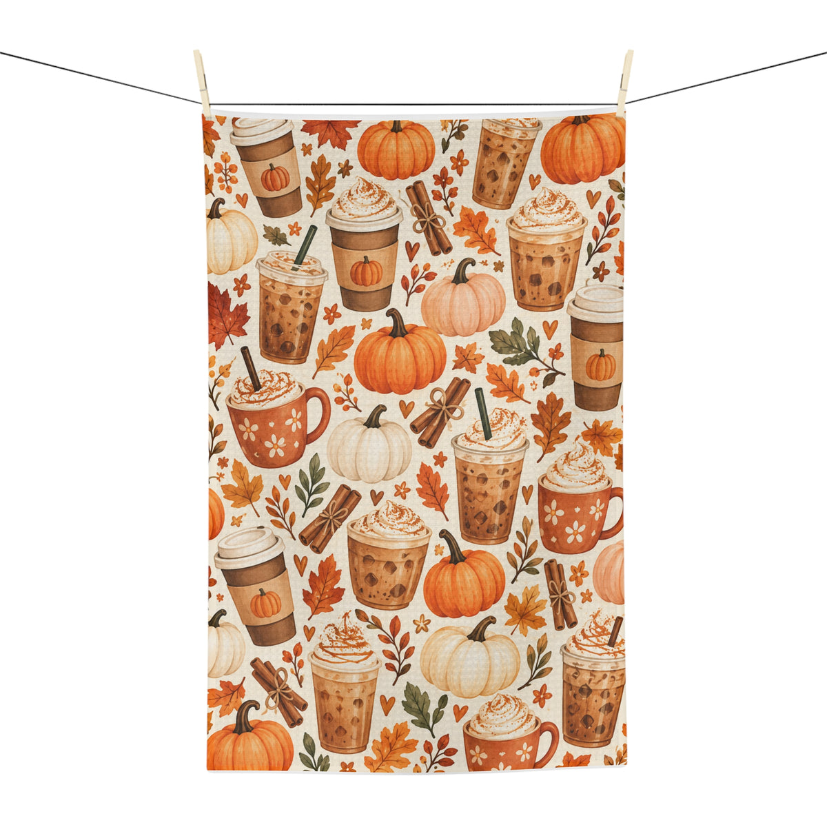 Pumpkin Spice Microfiber Tea Towel