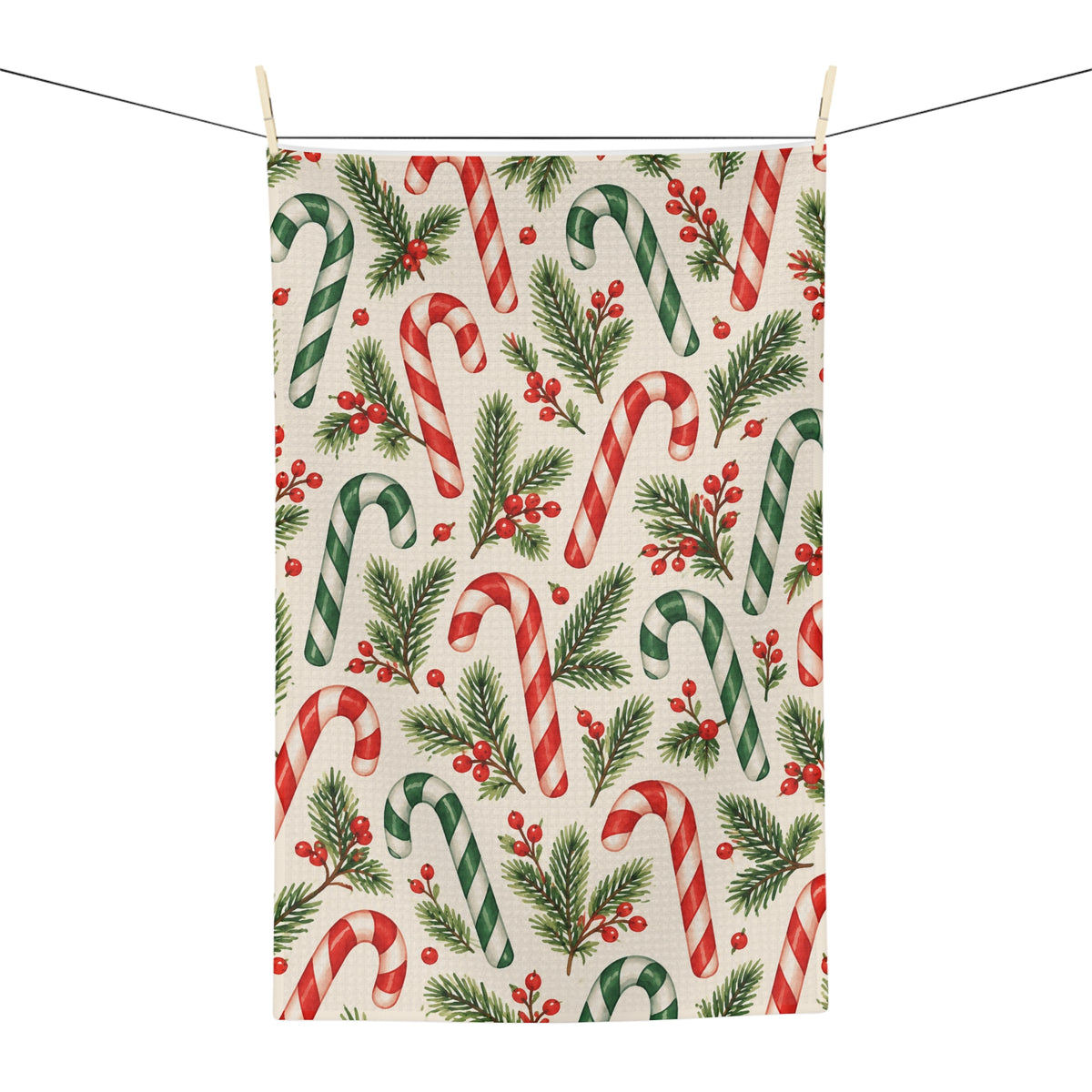 Candy Cane Lane Microfiber Tea Towel