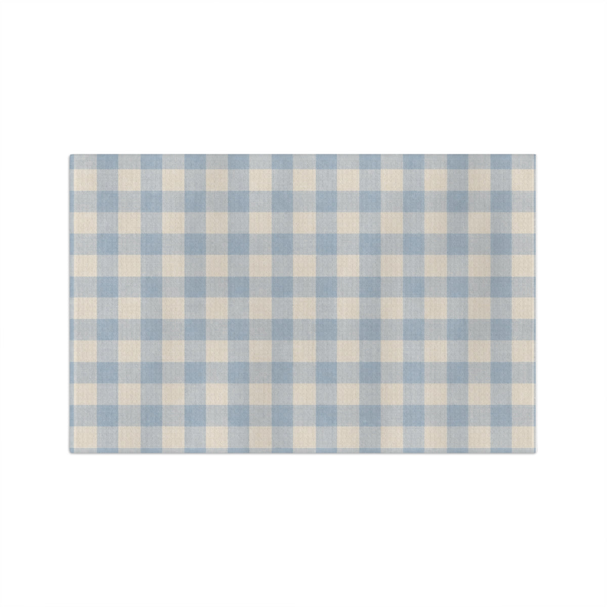 Blue Gingham Microfiber Tea Towel