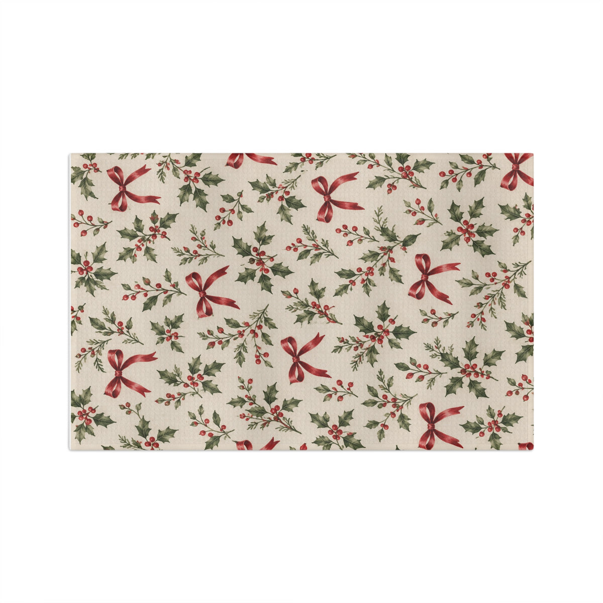 Holiday Bows Microfiber Tea Towel