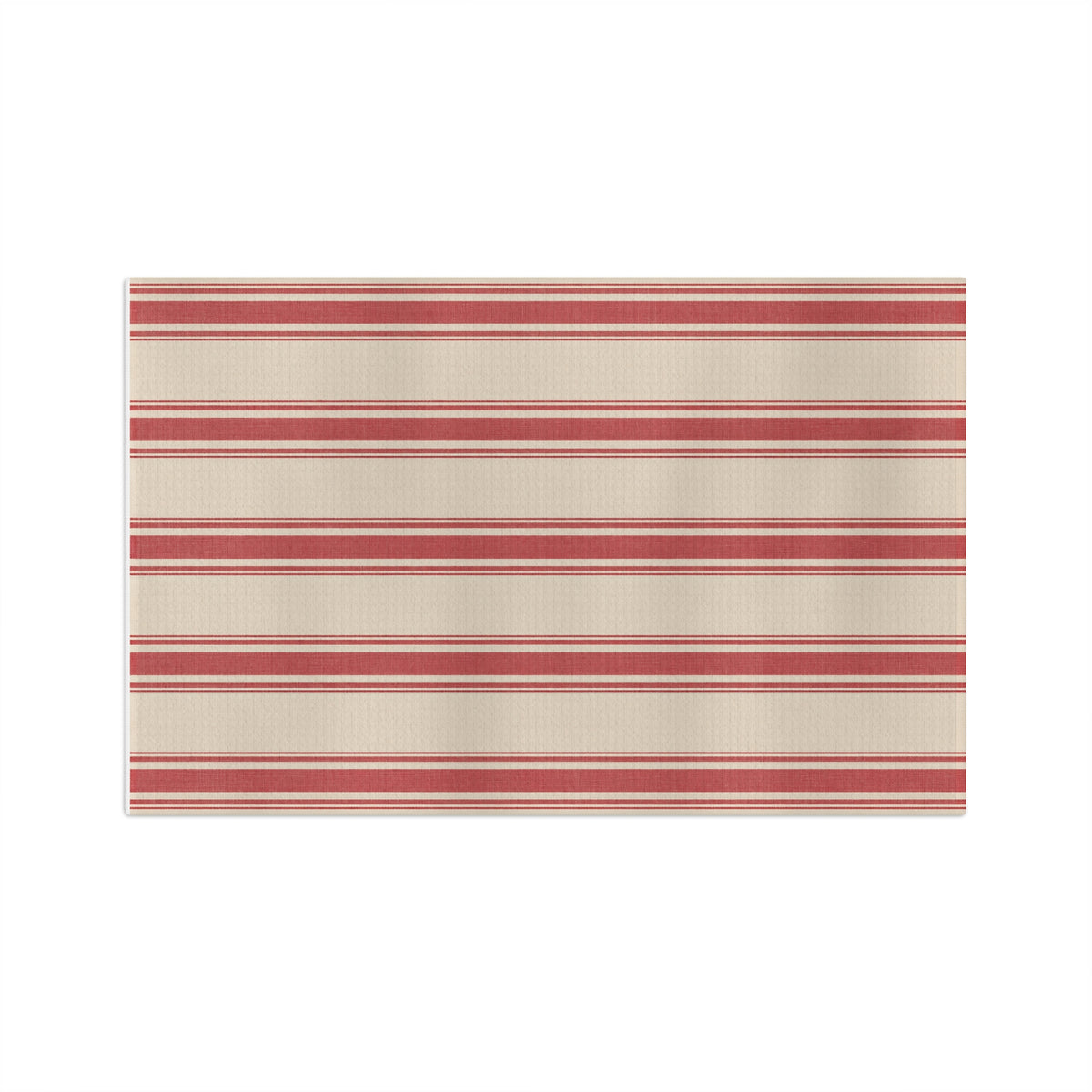 Cranberry Stripe Microfiber Tea Towel