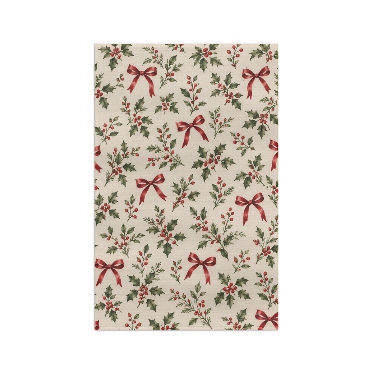 Holiday Bows Microfiber Tea Towel