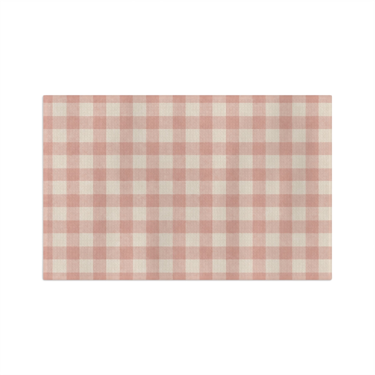 Dusty Pink Gingham Microfiber Tea Towel