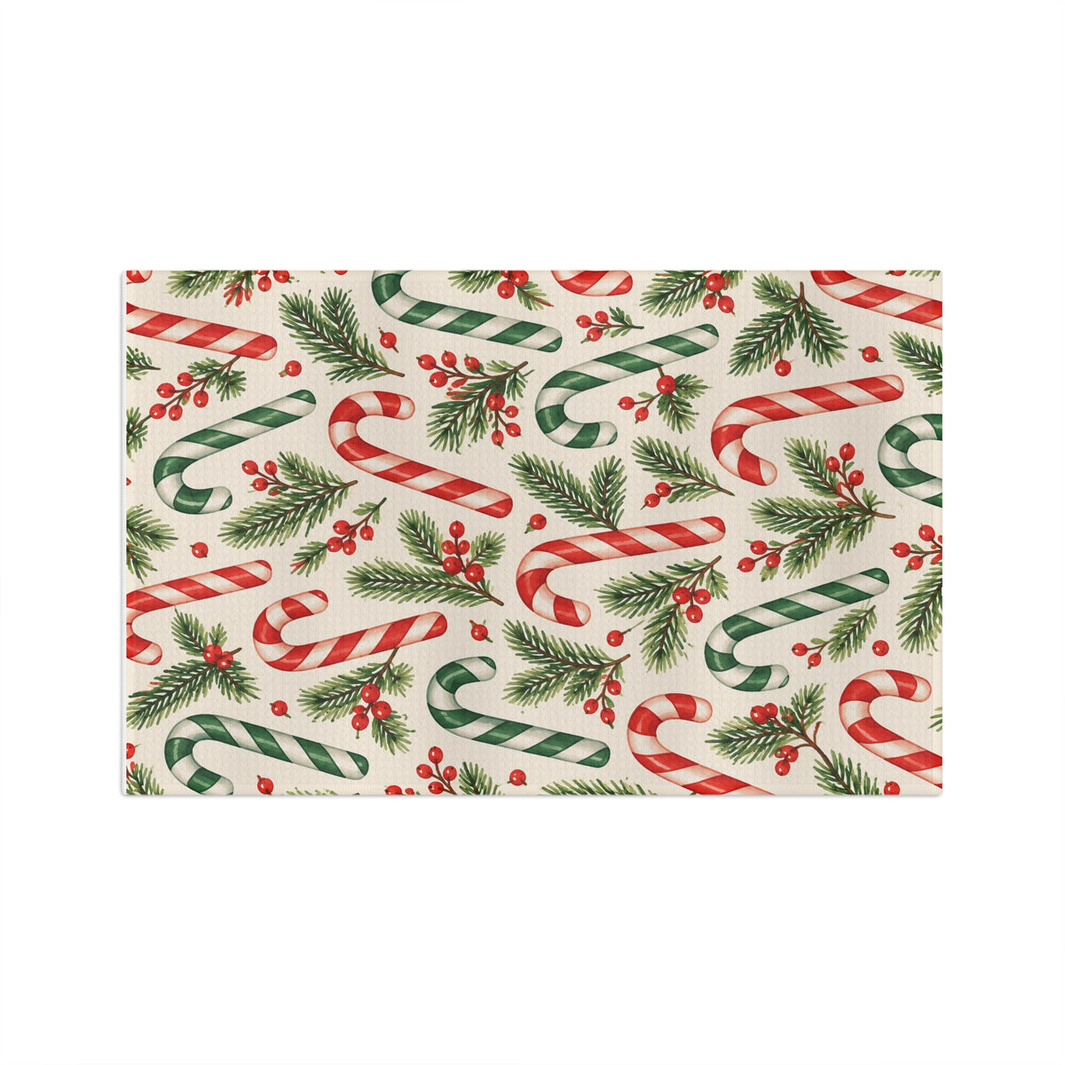 Candy Cane Lane Microfiber Tea Towel