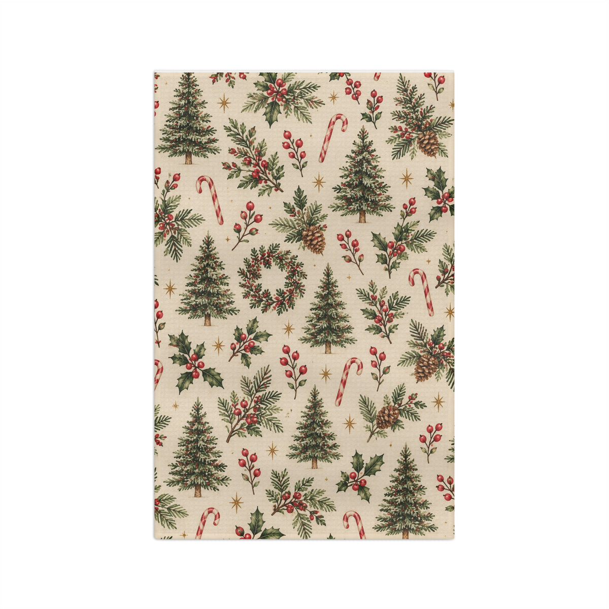 Holly Holiday Microfiber Tea Towel