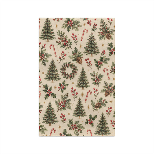 Holly Holiday Microfiber Tea Towel