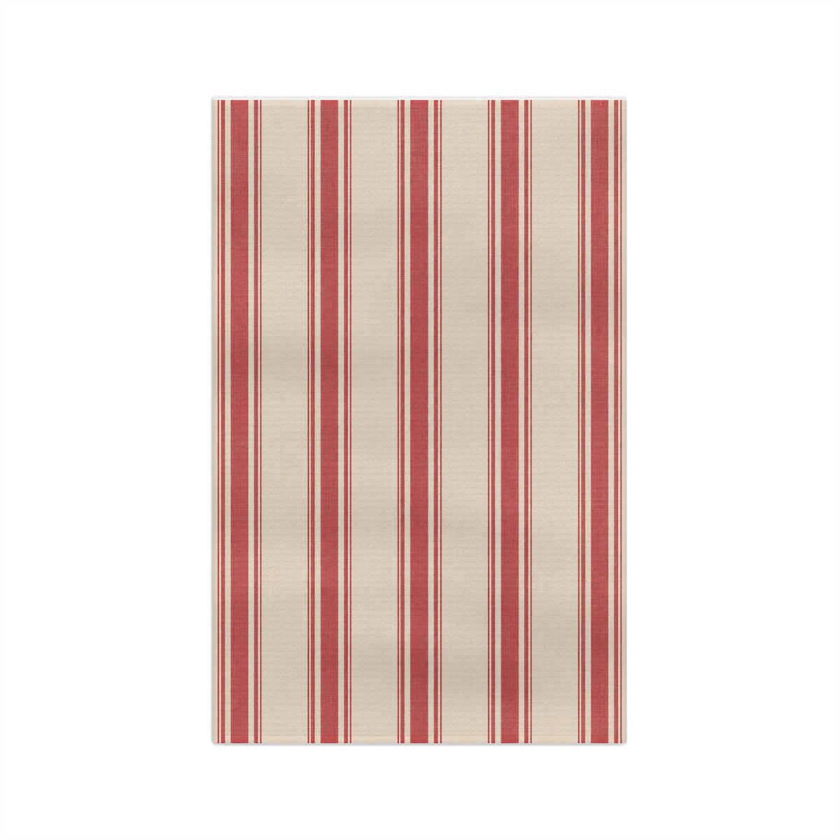 Cranberry Stripe Microfiber Tea Towel
