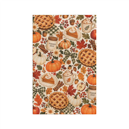 Pumpkin Pie Season Microfiber Tea Towel