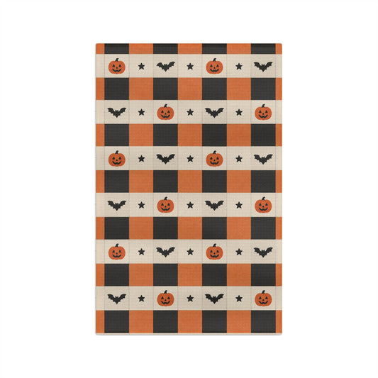 Spooky Check Microfiber Tea Towel