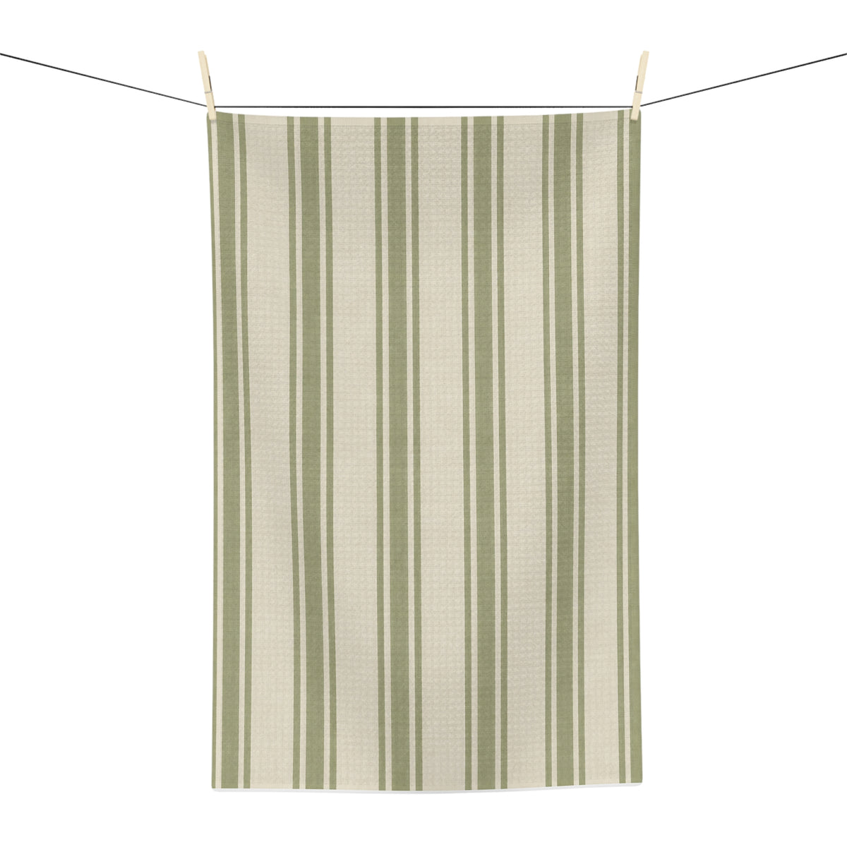 Sage Stripe Microfiber Tea Towel