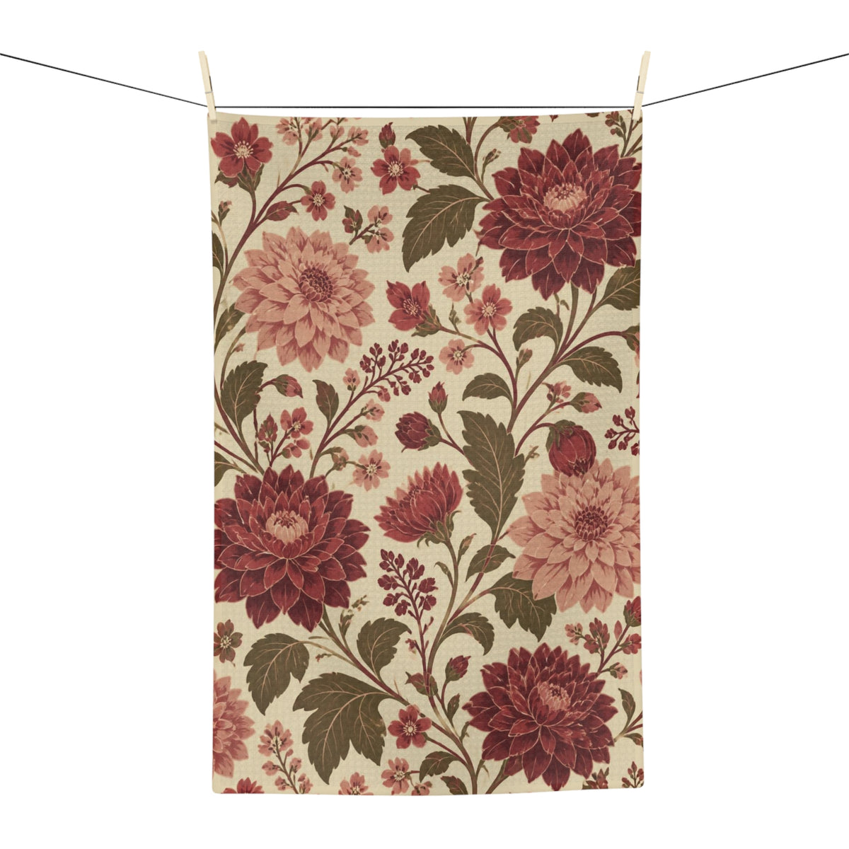 Cottage Blooms Microfiber Tea Towel